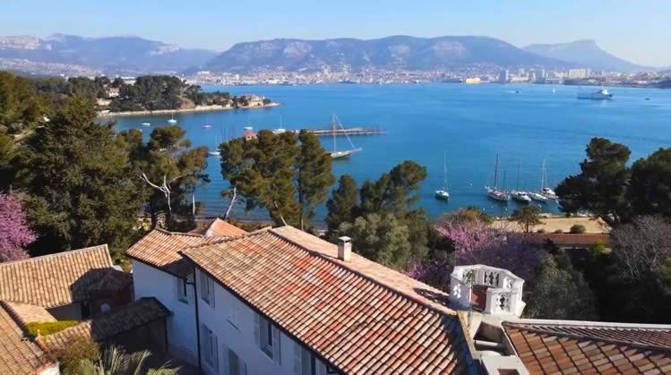 Villa-Chateau Les Terrasses - Tamaris, Plage Des Sablettes, Mer Au Bas De La Propriete La Seyne-sur-Mer Eksteriør billede