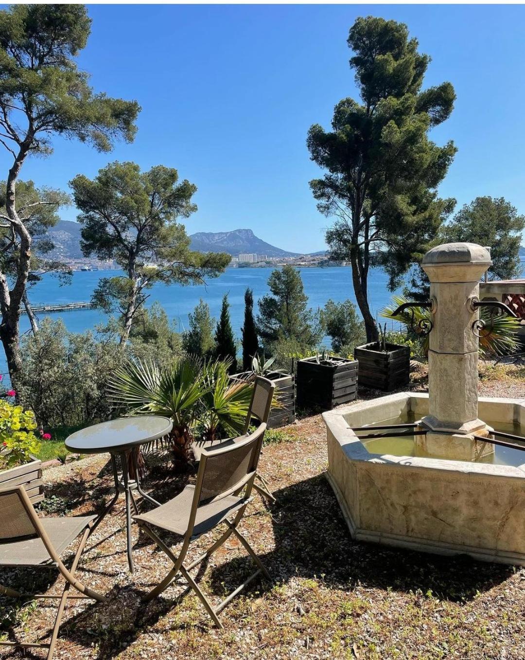 Villa-Chateau Les Terrasses - Tamaris, Plage Des Sablettes, Mer Au Bas De La Propriete La Seyne-sur-Mer Eksteriør billede
