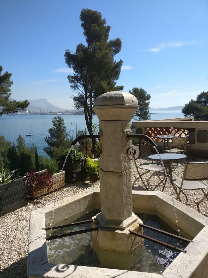 Villa-Chateau Les Terrasses - Tamaris, Plage Des Sablettes, Mer Au Bas De La Propriete La Seyne-sur-Mer Eksteriør billede